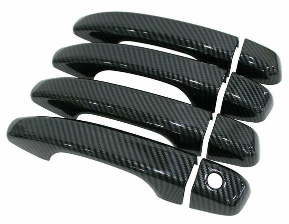 Fit 2018-2023 Honda Accord Exterior Door Handle Cover Trim (Carbon Fiber Print)