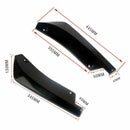 Universal Bumper Fin Canard Splitter Diffuser Spoiler Lip (Gloss Black)-4