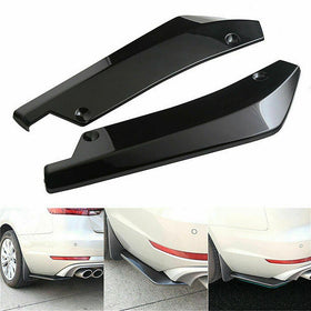 Universal Bumper Fin Canard Splitter Diffuser Spoiler Lip (Gloss Black)
