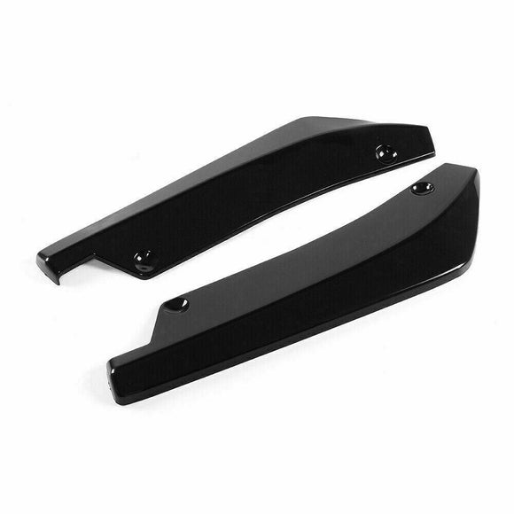 Universal Bumper Fin Canard Splitter Diffuser Spoiler Lip (Gloss Black)