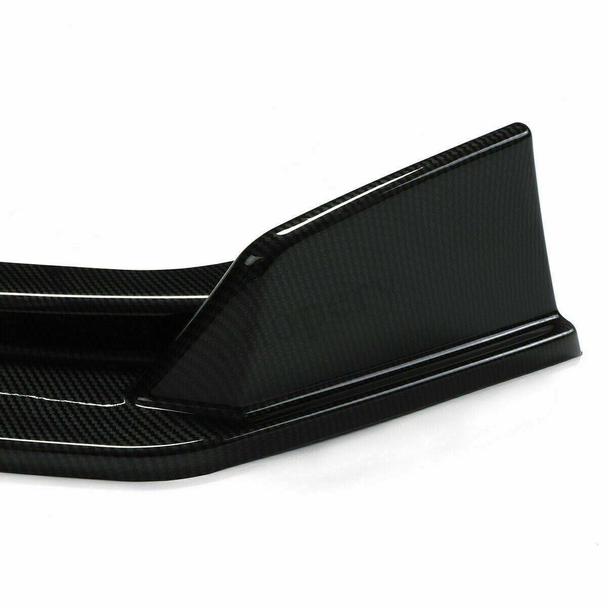 4Caroption Front Bumper Lip Spoiler For 2018-2024 Infiniti Q50 Sport – Carbon Fiber Print, 3-Piece Set