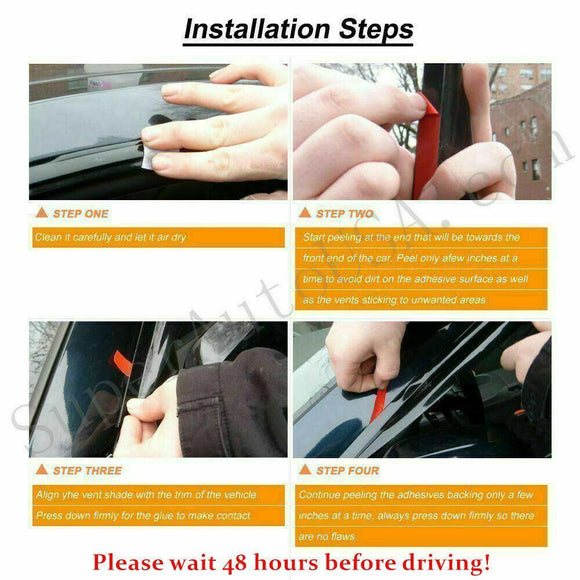 Compatible con Chevrolet Suburban 1500 GMC Yukon XL 2015-2021, viseras para ventanas con ventilación de canal exterior, protectores contra la lluvia, el sol y el viento, deflectores de sombra 