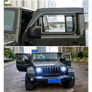 Se adapta a JEEP Wrangler JK 2007-2018, viseras para ventanas con ventilación de canal exterior, protectores contra la lluvia, el sol y el viento, deflectores de sombra -3