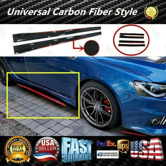 Se adapta a los divisores del panel de extensión de los faldones laterales de Honda de 94'' (estilo de fibra de carbono con borde rojo) 