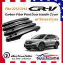 Ajuste para manijas de puertas laterales del lado del conductor y del pasajero de Honda CR-V CRV 2012-2016 (impresión de fibra de carbono, Smart Holes) -2