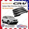 Ajuste 2012-2016 Honda CR-V CRV Driver Side Door Handle Covers Trim (impresión de fibra de carbono)