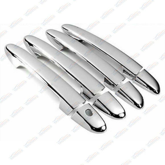 Fit 2019-2020 Toyota RAV4 Driver Passenger Side Door Handle Covers Trim (Mirror Chrome)