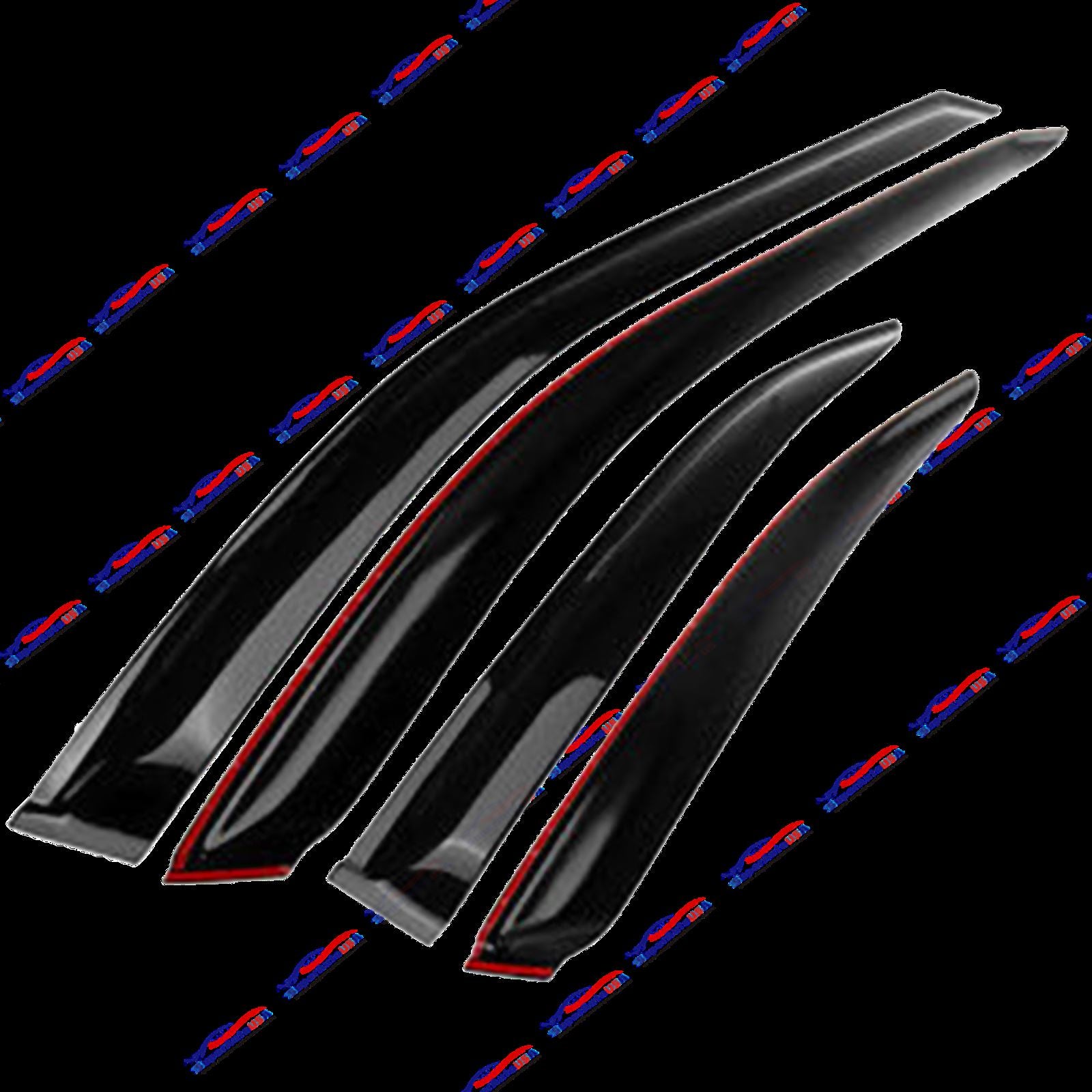 Fit 2009-2011 Acura TL Out-Channel Vent Window Visors Rain Sun Wind Guards Shade Deflectors