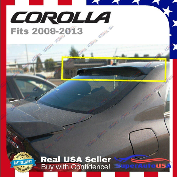 Fit 2009-2013 Toyota Corolla Sedan Rear Roof Window Spoiler Deflector