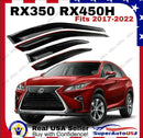Se adapta a Lexus RX350 RX450h 2016-2022, viseras para ventanas con ventilación estilo Mugen 3D, protectores contra la lluvia, el sol y el viento, deflectores de sombra -2