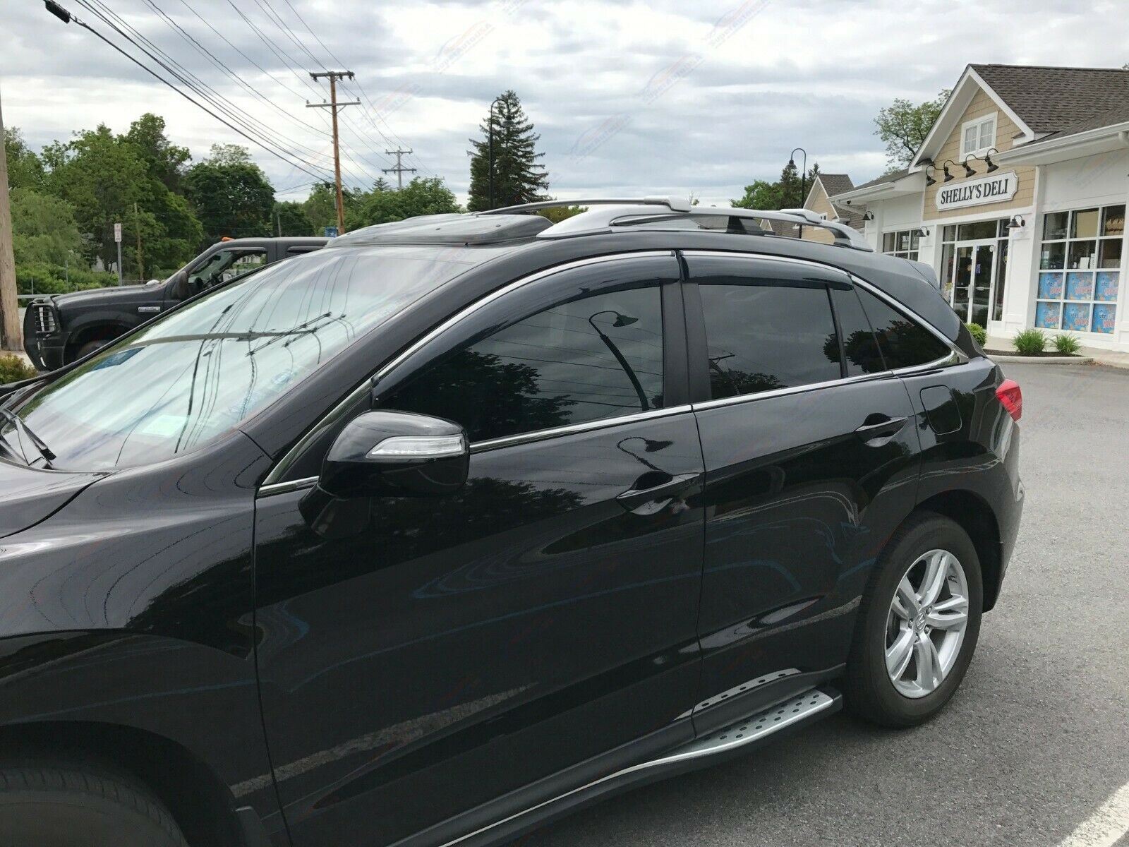 Fit 2018-2023 Toyota Camry Clip-On Chrome Trim Vent Window Visors Rain Sun Wind Guards Shade Deflectors