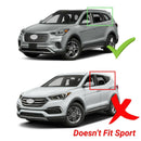 For Hyundai SantaFe XL 2013-2019 3D Mugen Style Vent Window Visors Rain Sun Wind Guards Shade Deflectors-2