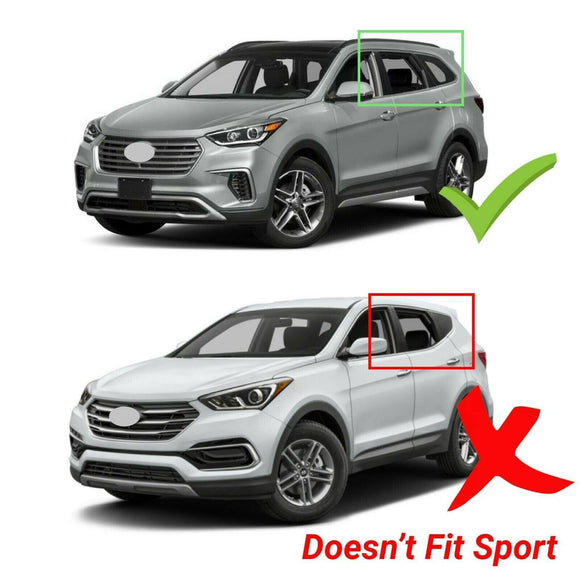 For Hyundai SantaFe XL 2013-2019 3D Mugen Style Vent Window Visors Rain Sun Wind Guards Shade Deflectors
