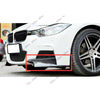 Compatible con divisores de esquina de labios delanteros BMW Serie 3 F30 M-Sport 2012-2018 (impresión de fibra de carbono).