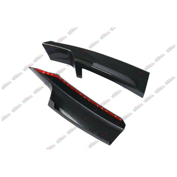 Fit 2012-2018 BMW 3 Series F30 M-Sport Front Lip Corner Splitters (Carbon Fiber Print)