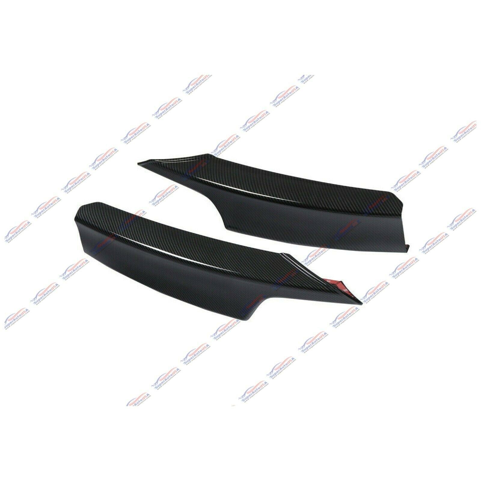 Compatible con divisores de esquina de labios delanteros BMW Serie 3 F30 M-Sport 2012-2018 (impresión de fibra de carbono).-4
