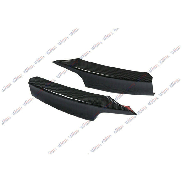 Fit 2012-2018 BMW 3 Series F30 M-Sport Front Lip Corner Splitters (Carbon Fiber Print)