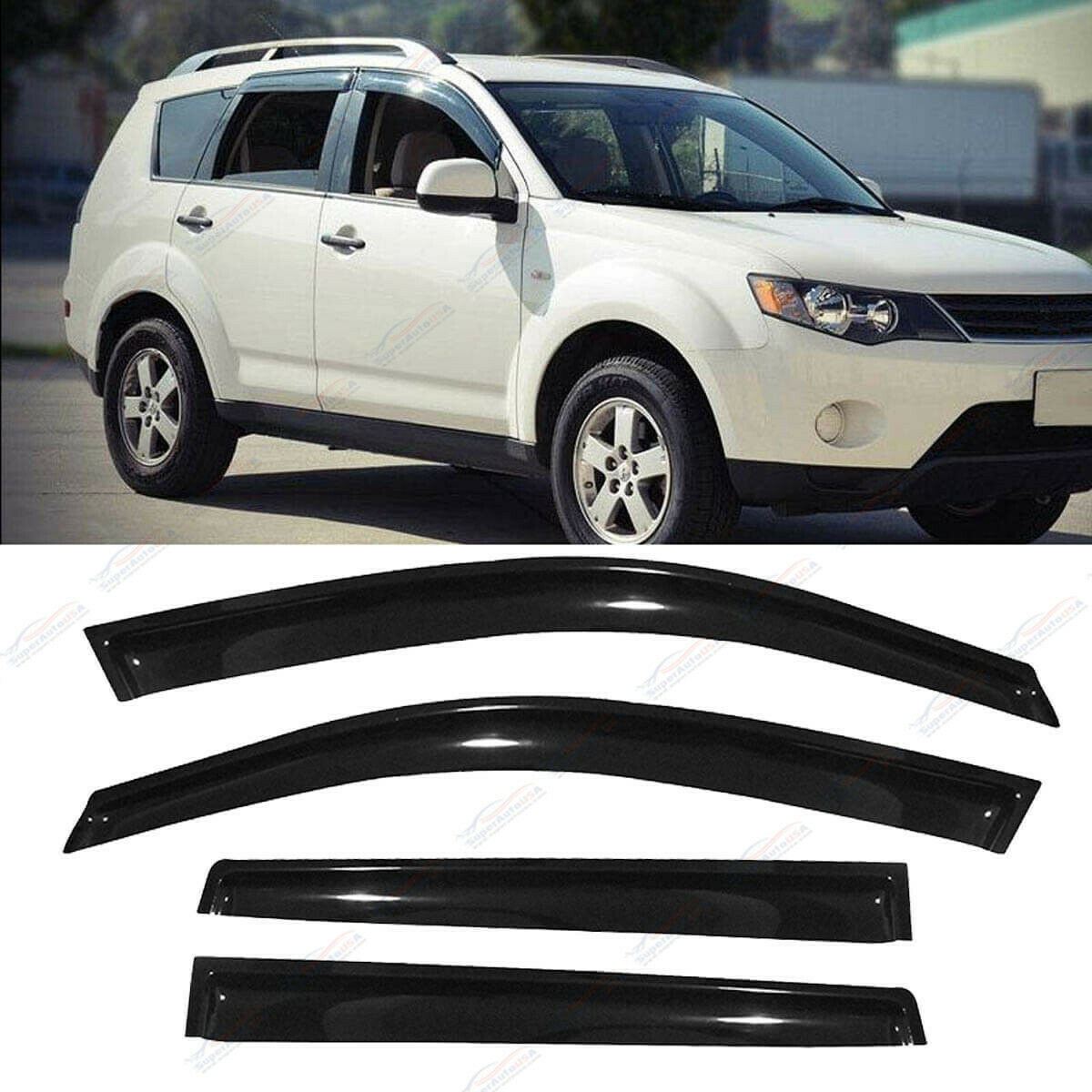 Fit 2010-2019 Toyota 4runner Out-Channel Vent Window Visors Rain Sun Wind Guards Shade Deflectors