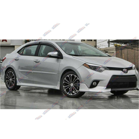 Fit 2014-2019 Toyota Corolla Side Body Skirts (Unpainted Matte Black)