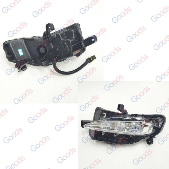 Fit 2017-2019 Toyota Corolla L LE XLE DRL Accent Front Fog Light LED Driving Lamp & Bezel