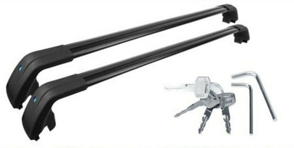 Compatible con Lincoln MKC 2013-2021, portaequipajes de techo negro, barra transversal para equipaje