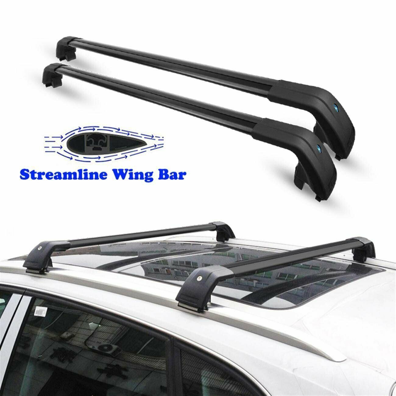 Fit 2013-2021 Lincoln MKC Black Roof Rack Baggage Luggage Cross Bar Crossbar