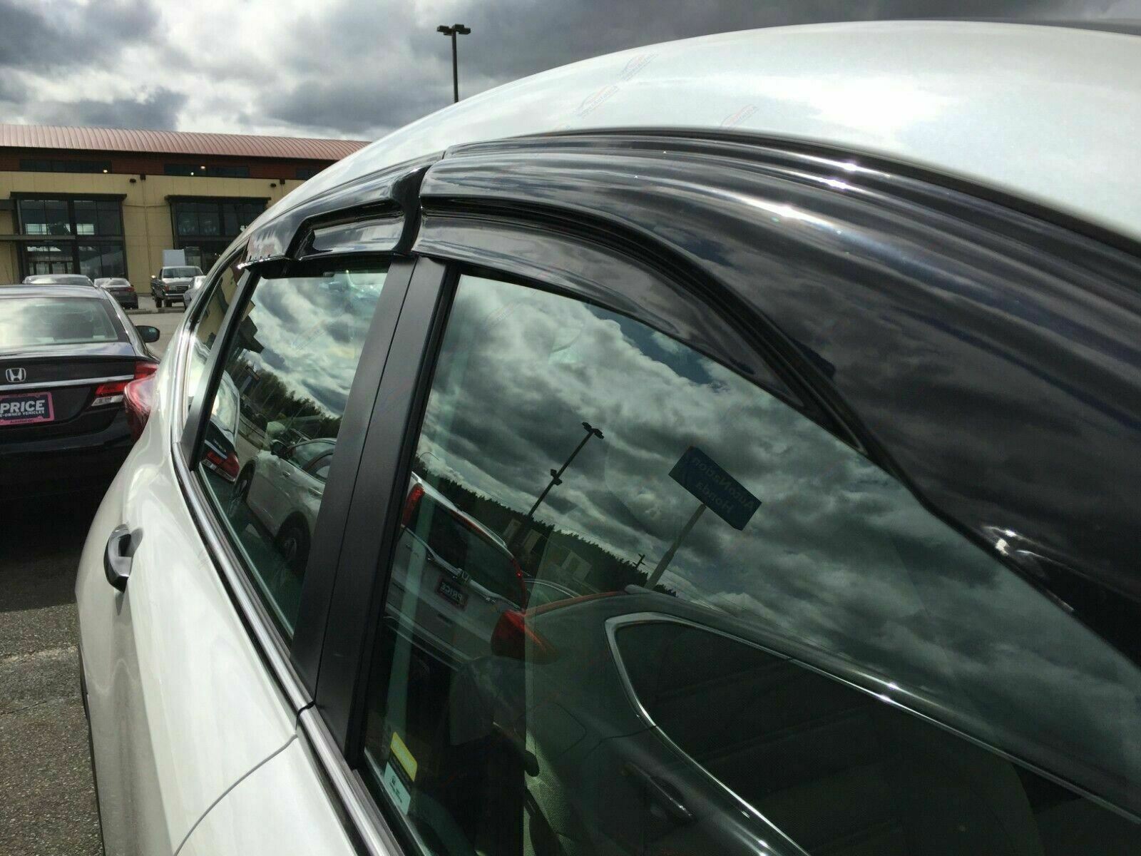 Fit 2014-2021 Acura MDX 3D Mugen Style Vent Window Visors Rain Sun Wind Guards Shade Deflectors