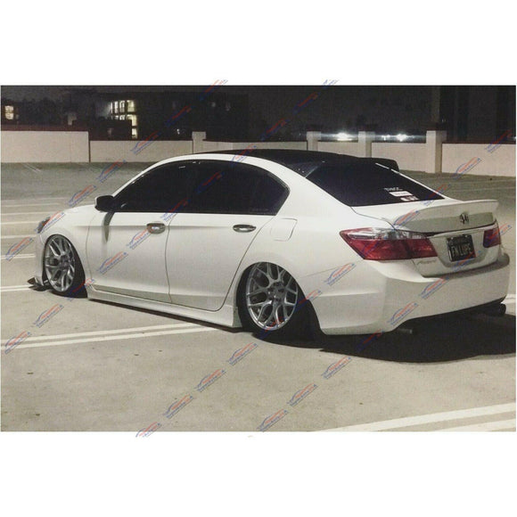 Fit 2013-2017 Honda Accord Sedan 4 Door MOD Style Side Skirts Body Kit (Unpainted Matte Black)