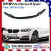 Alerón divisor de labios para parachoques delantero BMW F22 2 Series M Sport 2014-2020 (negro brillante)
