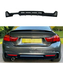 Fit 2014-2020 F32 BMW 435i 440i xDrive M Sport Rear Bumper Diffuser Twin Outlet-2