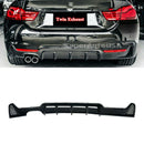 Fit 2014-2020 F32 BMW 435i 440i xDrive M Sport Rear Bumper Diffuser Twin Outlet-3
