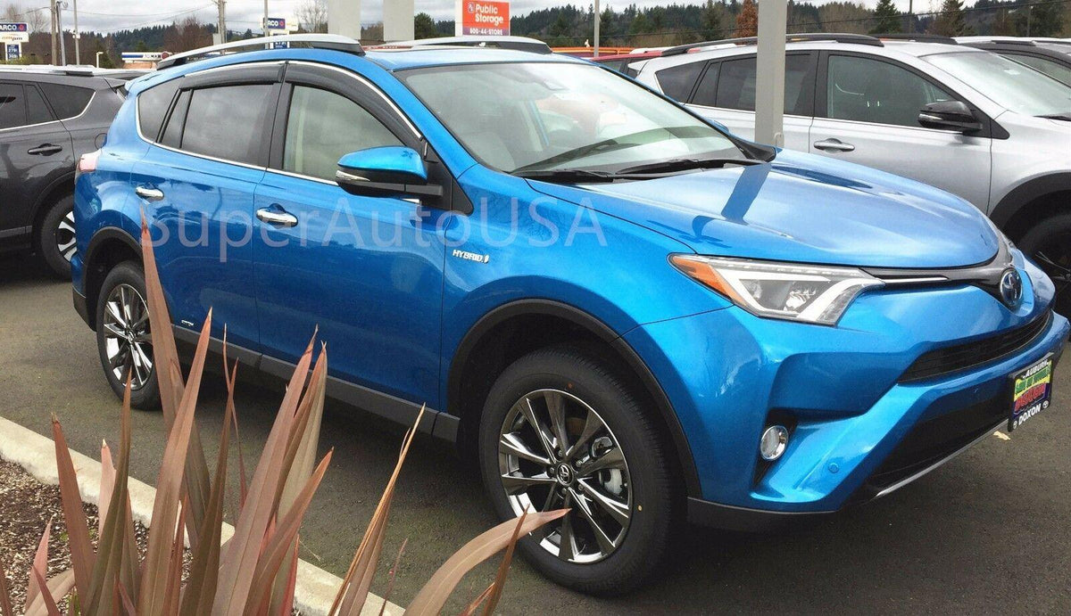 4-Piece Window Visor Set For 2013-2018 Toyota RAV4 – Smoke Tinted Rain Guards