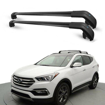 Barra transversal para equipaje de Hyundai Santa Fe Sport 2013-2021, color negro 