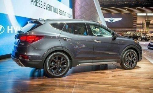 For Hyundai Santa Fe Sport 2017-2018 Luggage Rear Trunk Retractable Tonneau Cargo Cover and Free Net (Black)