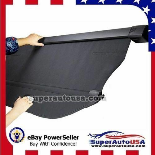 For Hyundai Santa Fe / XL 2013-2018 Rear Trunk Retractable Tonneau Cargo Cover (Black)