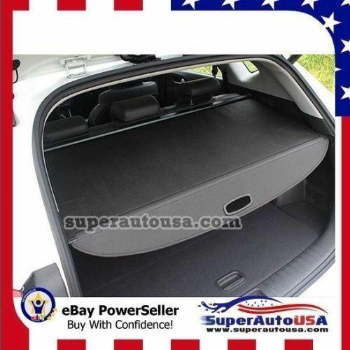 For Hyundai Santa Fe / XL 2013-2018 Rear Trunk Retractable Tonneau Cargo Cover (Black)