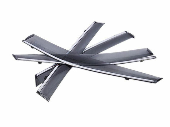 Se adapta a Honda Pilot 2016-2023, molduras cromadas, viseras para ventanas, protectores contra la lluvia y el sol 