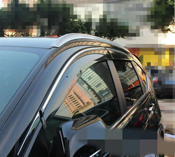 Se adapta a Honda Pilot 2016-2023, molduras cromadas, viseras para ventanas, protectores contra la lluvia y el sol 