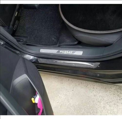 Compatible con Acura TLX Scuff Plate Door Sill Panel Step Protector Kit (impresión de fibra de carbono)-3
