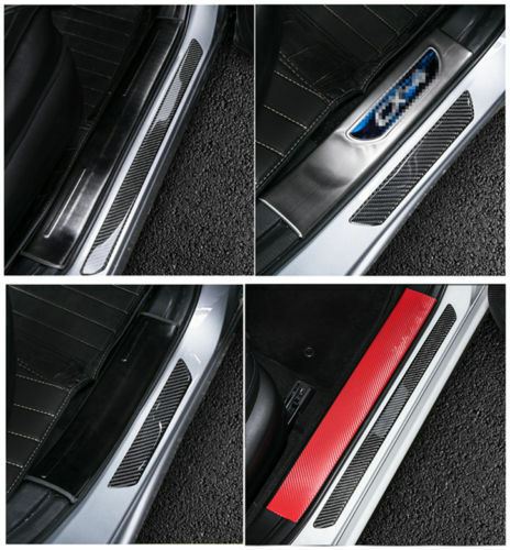 Compatible con Acura TLX Scuff Plate Door Sill Panel Step Protector Kit (impresión de fibra de carbono)-7