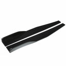 Universal Side Skirts Body Kit Rocker Panels Splitters Winglet Wings (Black, 2 pcs)-2
