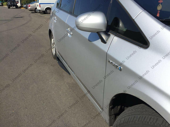 Universal Side Skirts Body Kit Rocker Panels Splitters Winglet Wings (Black, 2 pcs)