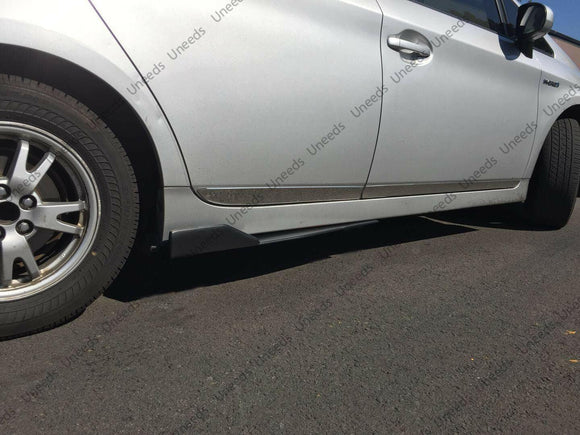 Universal Side Skirts Body Kit Rocker Panels Splitters Winglet Wings (Black, 2 pcs)