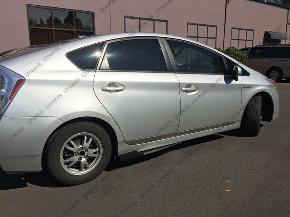 Universal Side Skirts Body Kit Rocker Panels Splitters Winglet Wings (Black, 2 pcs)