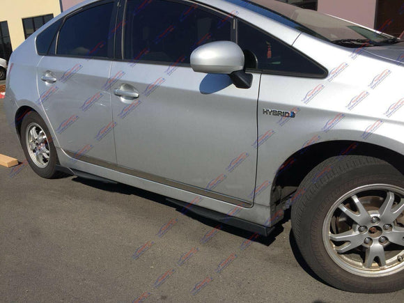 Universal Side Skirts Body Kit Rocker Panels Splitters Winglet Wings (Carbon Fiber Print, 4 pcs)