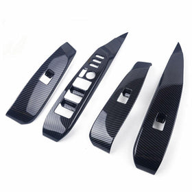 Fit 2018-2023 Toyota Camry Window Lift Switch Button Panel Cover Trim (Carbon Fiber Print)