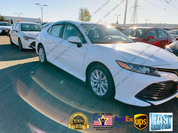 Se adapta a TOYOTA CAMRY 2018-2023, viseras para ventanas con ventilación de canal exterior, protectores contra la lluvia, el sol y el viento, deflectores de sombra 