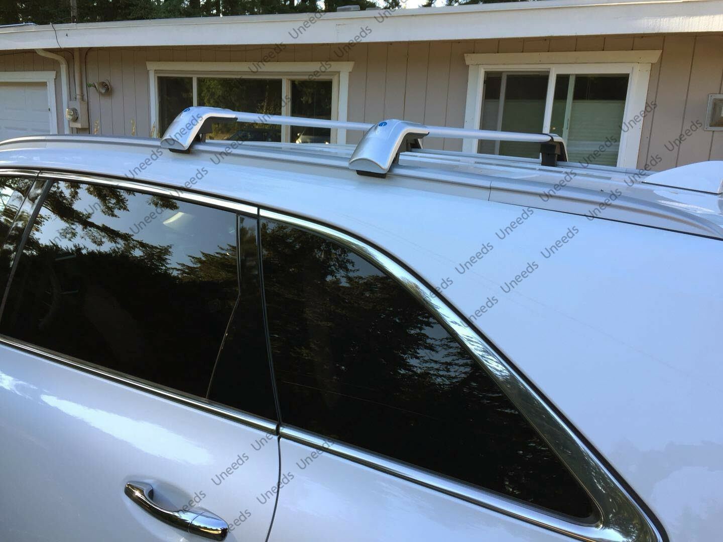 Compatible con Mercedes Benz GLC 2016-2021 portaequipajes de barra transversal de techo plateado