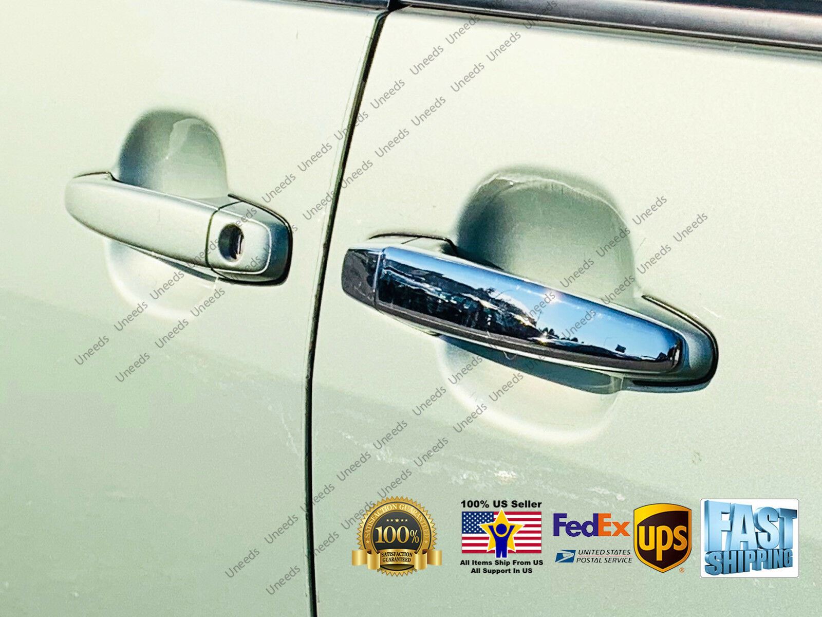 Fit 2007-2011 Toyota Camry Highlander Door Handle Cover Trims (Mirror Chrome) - 0