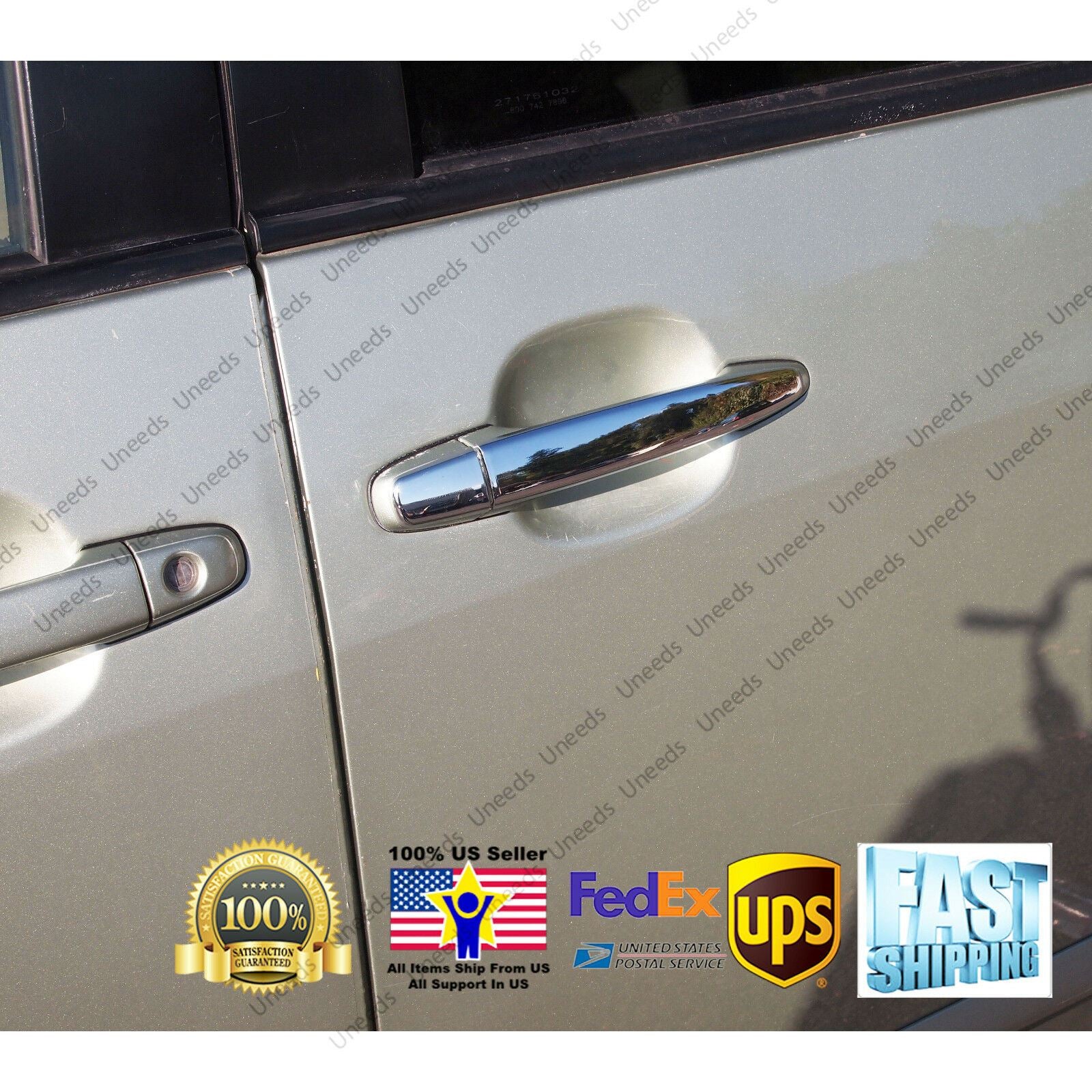 Ajuste 2007-2011 Toyota Camry Highlander cubierta de manija de puerta embellecedores (cromo espejo)-6